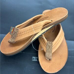 Rainbow Tan Leather Sandals Small